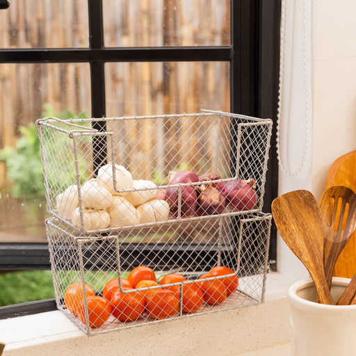 Bernard Stackable Pantry Wire Basket