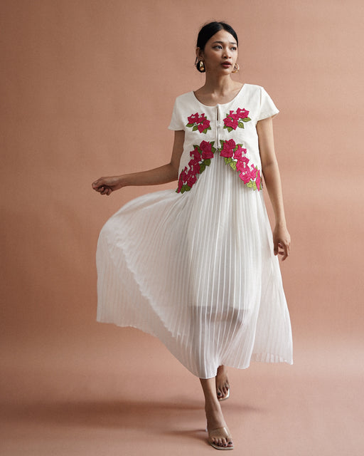 Catalina Piña Cap Sleeve Blouse - Fuchsia