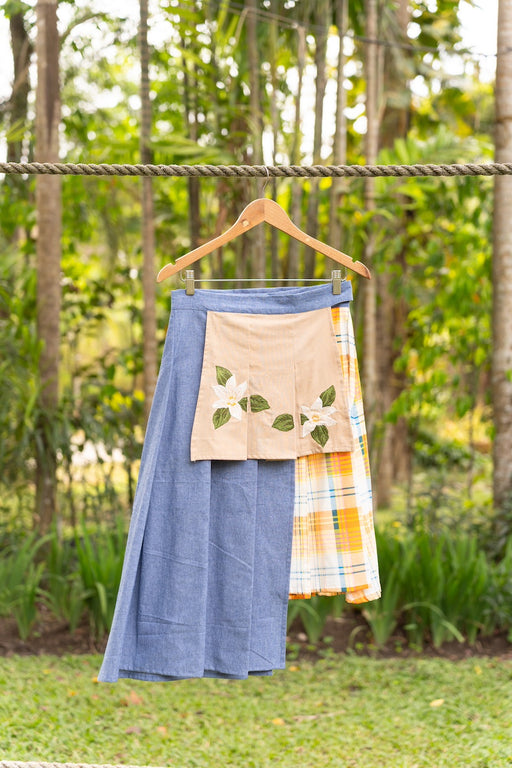 Valentina Wrap Around Skirt - Orange Plaid