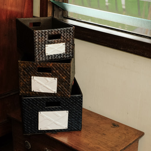 No more dull or generic storage pieces. Create a clutter-free space by using any of our multi-purpose boxes and bins. Proudly made in the Philippines by Domesticity.