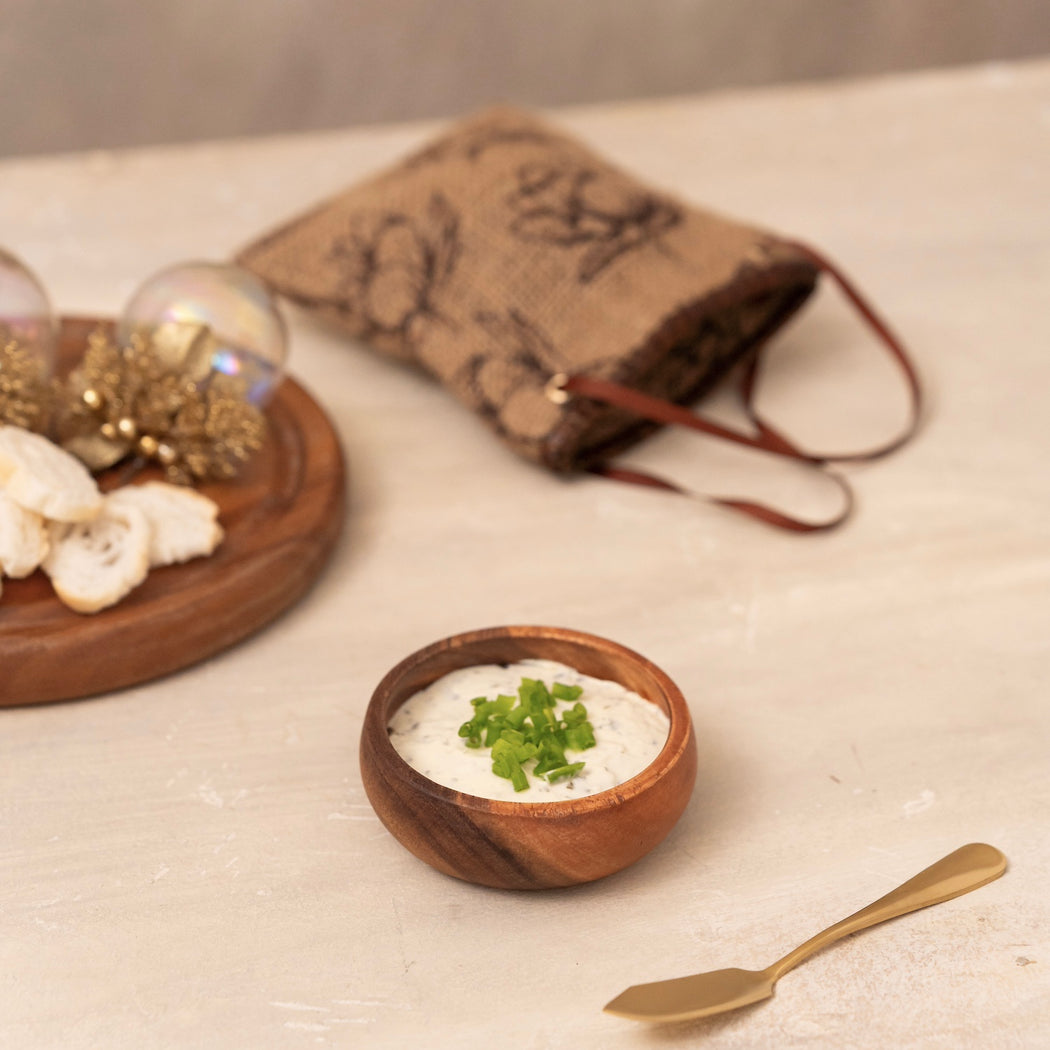 Clara Wooden Bowl and Spreader Set
