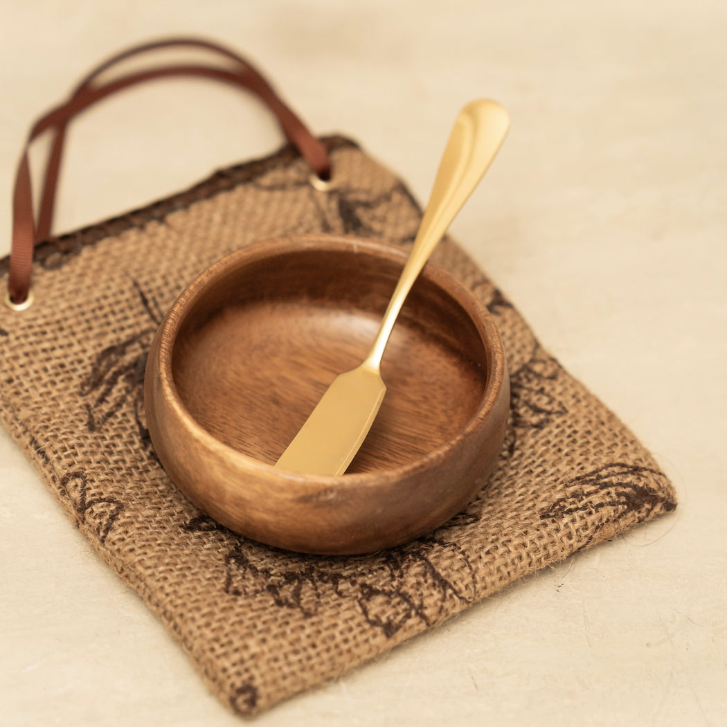 Clara Wooden Bowl and Spreader Set