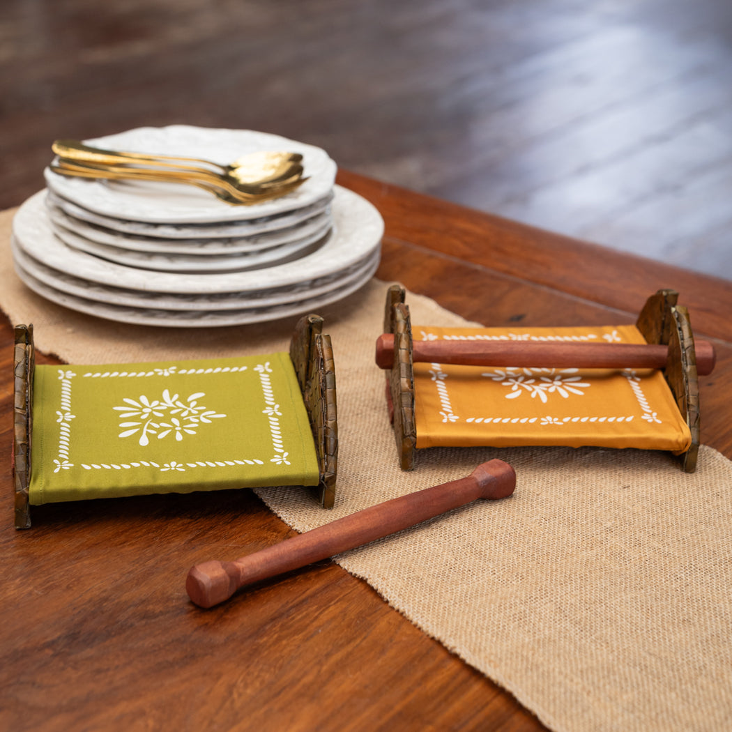 Magdalena Woven Napkin Holder with Fabric Liner