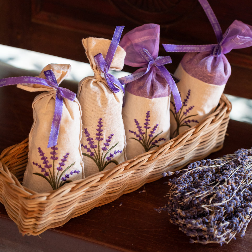 French Cotton Linen Lavender Drawer Pillows- Rectangular