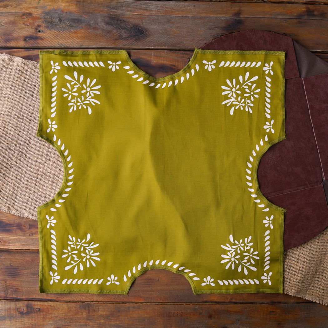 Magdalena Woven Pandan Bread Basket with Handprinted Fabric Liner