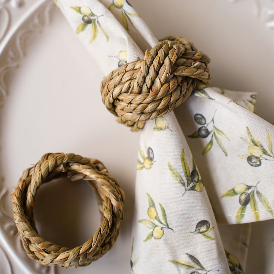Marin Set of 4 Natural Seagrass Napkin Rings