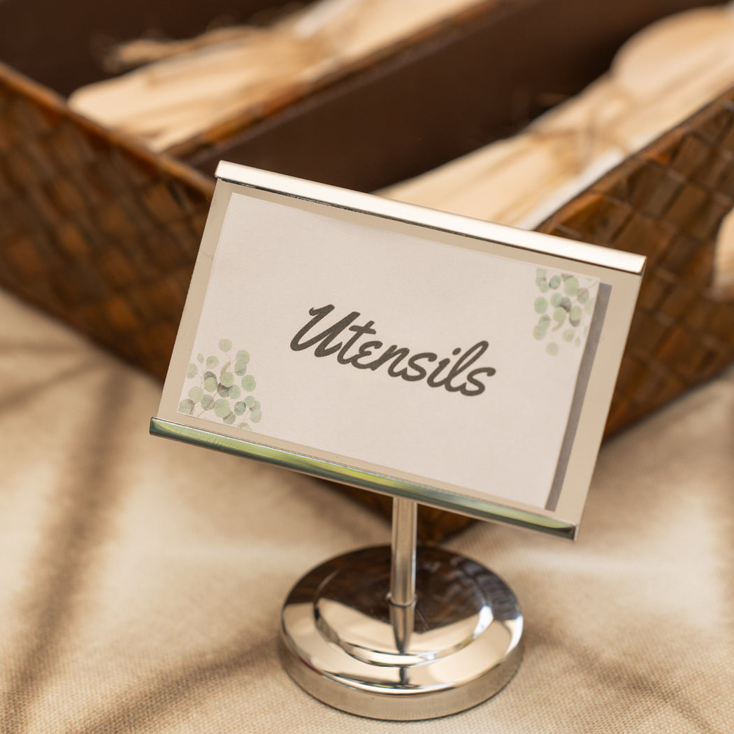 Elise Adjustable Buffet Food Label Holder Domesticity Elise adjustable buffet food label holder domesticity