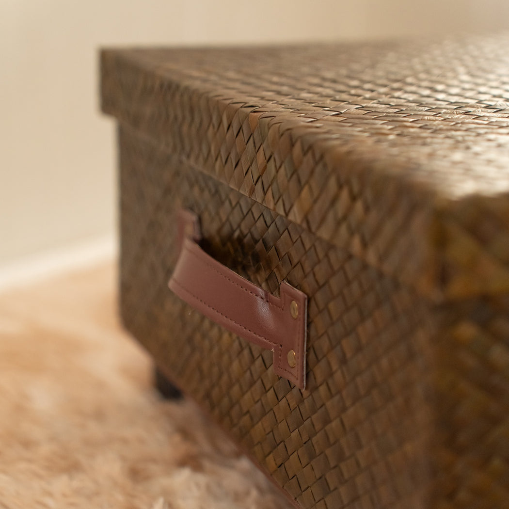 Plain Pandan Under Bed Storage Box with Wheels