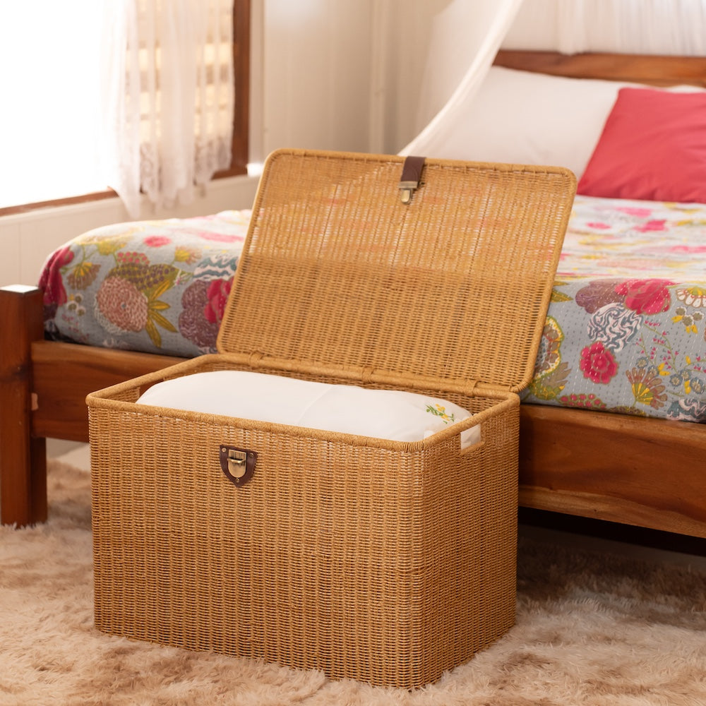 Patrice Handwoven Chest with Snap Lock