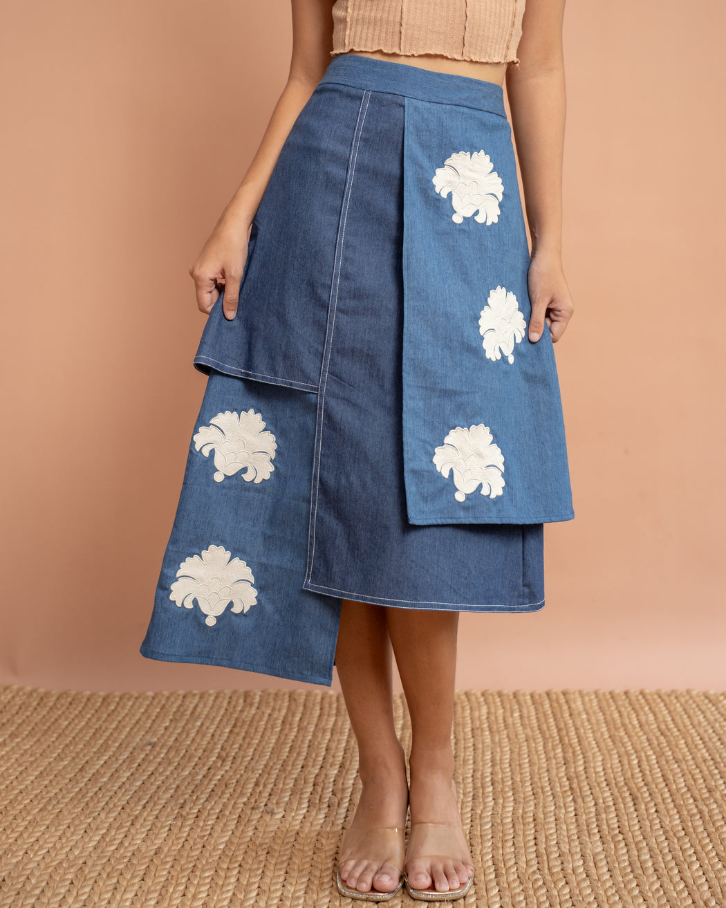 Bernice Applique Embroidered Skirt