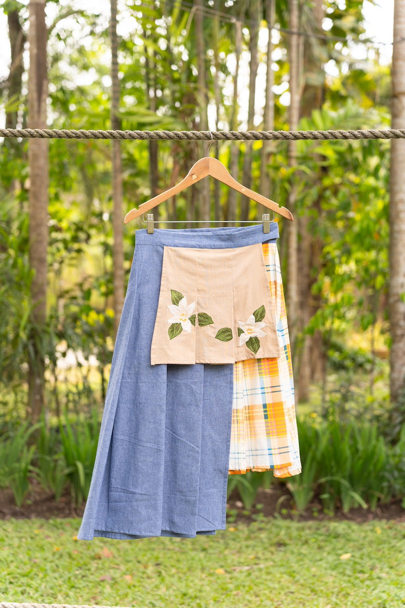 Valentina Wrap Around Skirt - Orange Plaid