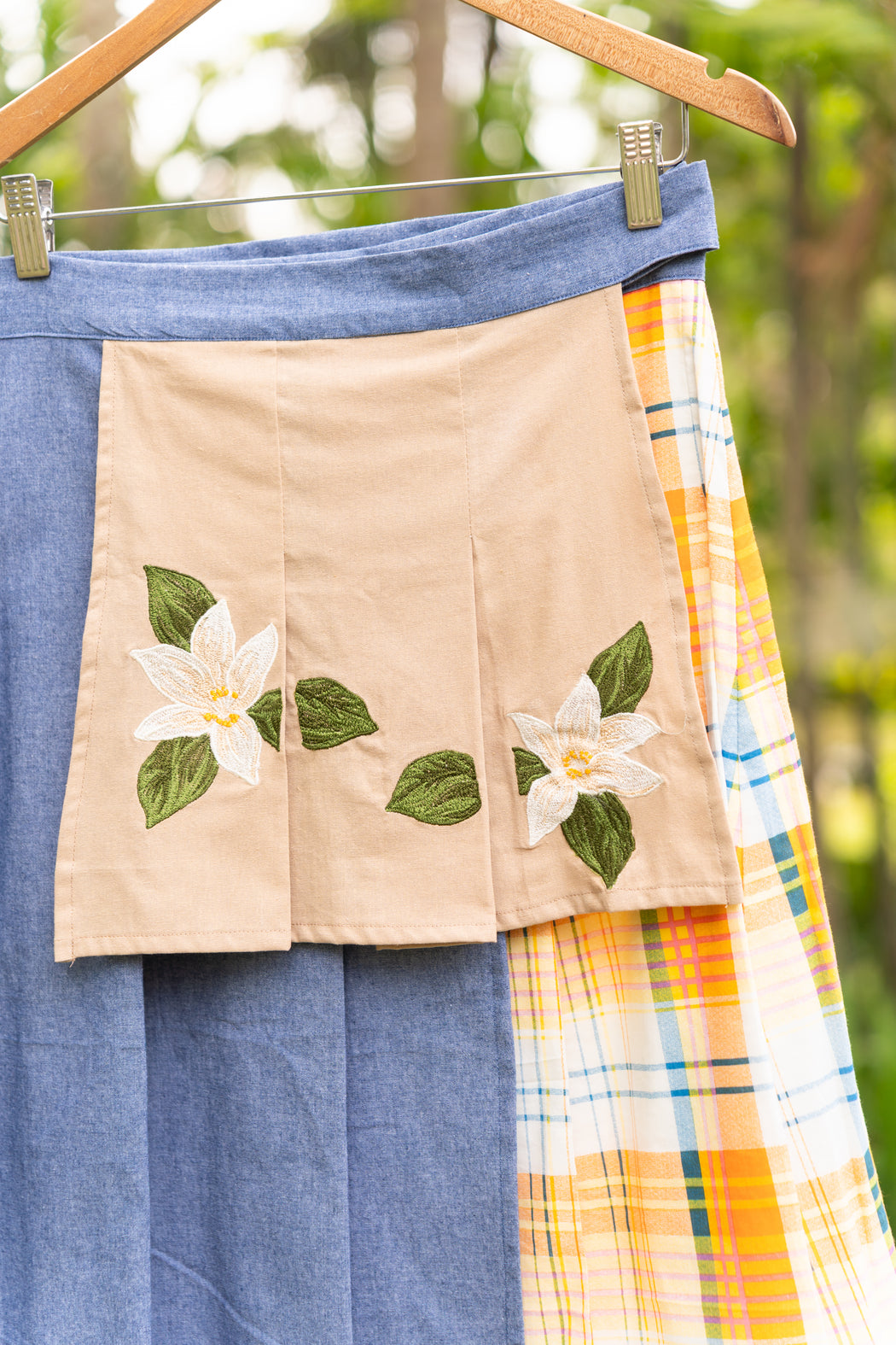 Valentina Wrap Around Skirt - Orange Plaid