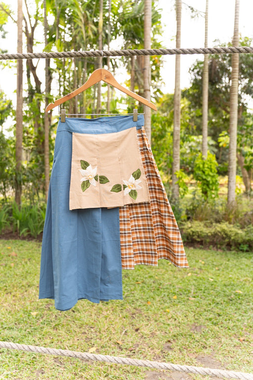 Valentina Wrap Around Skirt - Brown Plaid