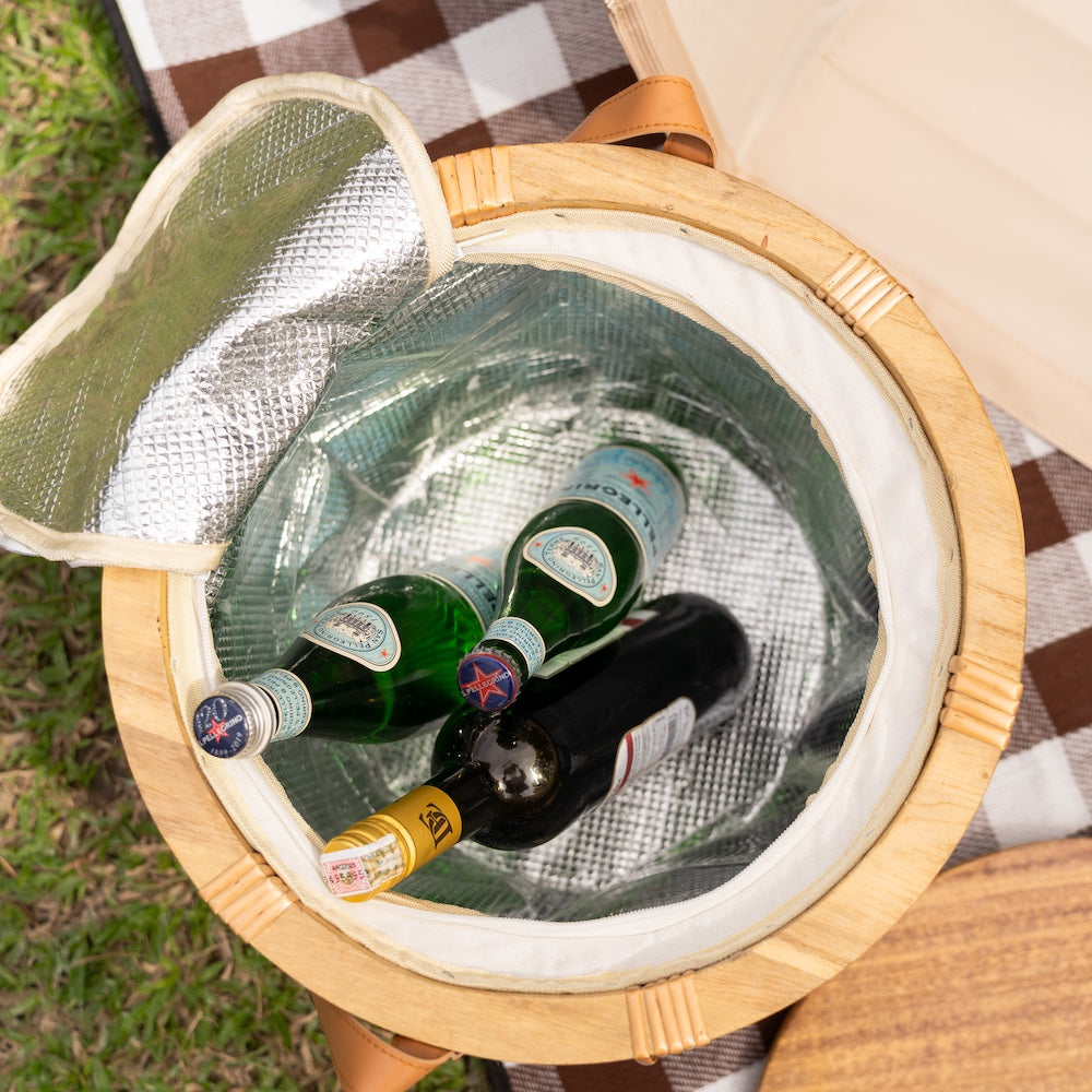 Mercedes Rattan Picnic Basket