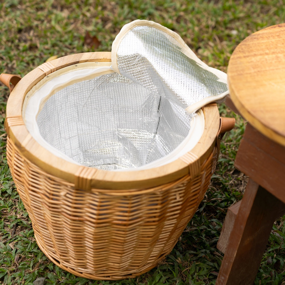 Mercedes Rattan Picnic Basket