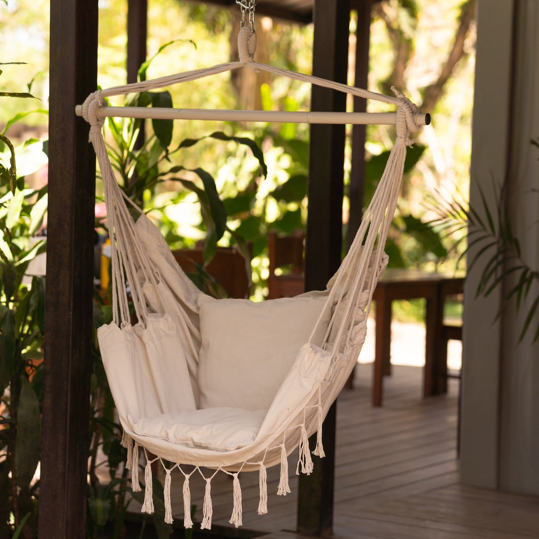 Mercedes One-Seater Hammock – Off White | Hanging Chair Hammock