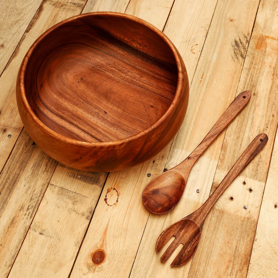 Paloma Wooden Salad Bowl with Server
