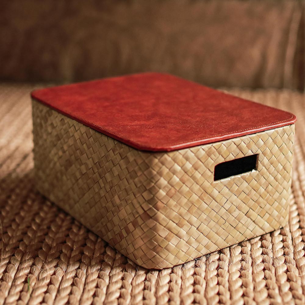 Pandan Box Rosario Stacking Woven Pandan Box - Natural β Domesticity