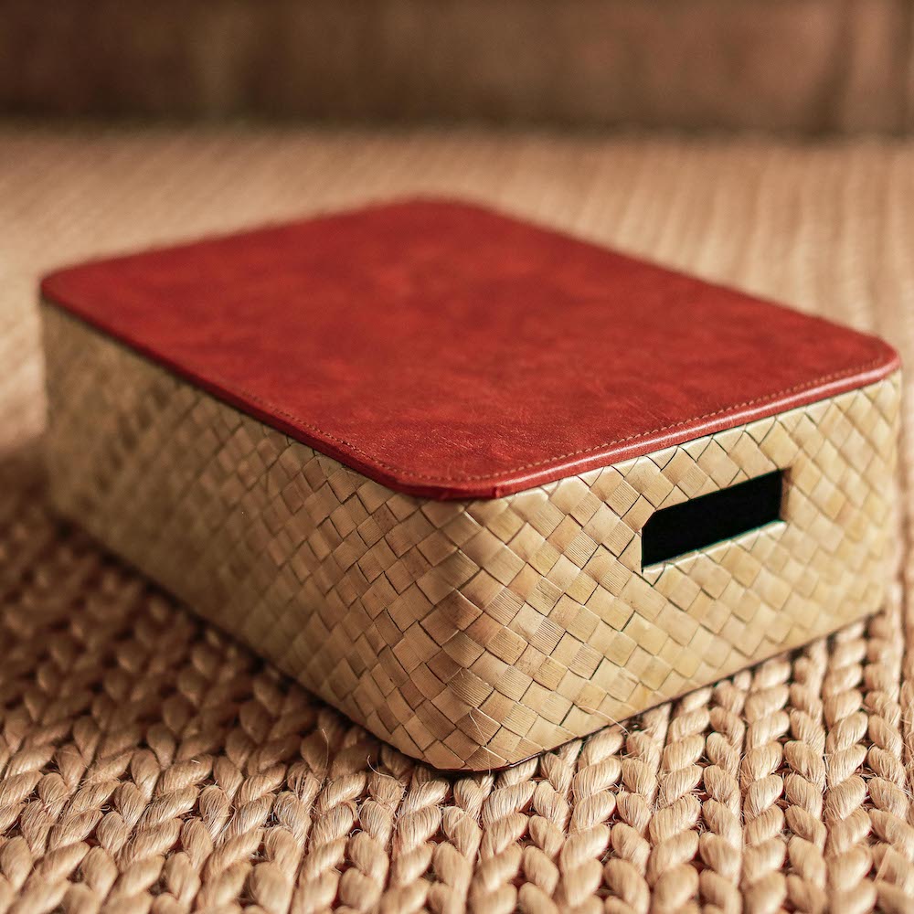 Pandan Box Rosario Stacking Woven Pandan Box - Natural β Domesticity