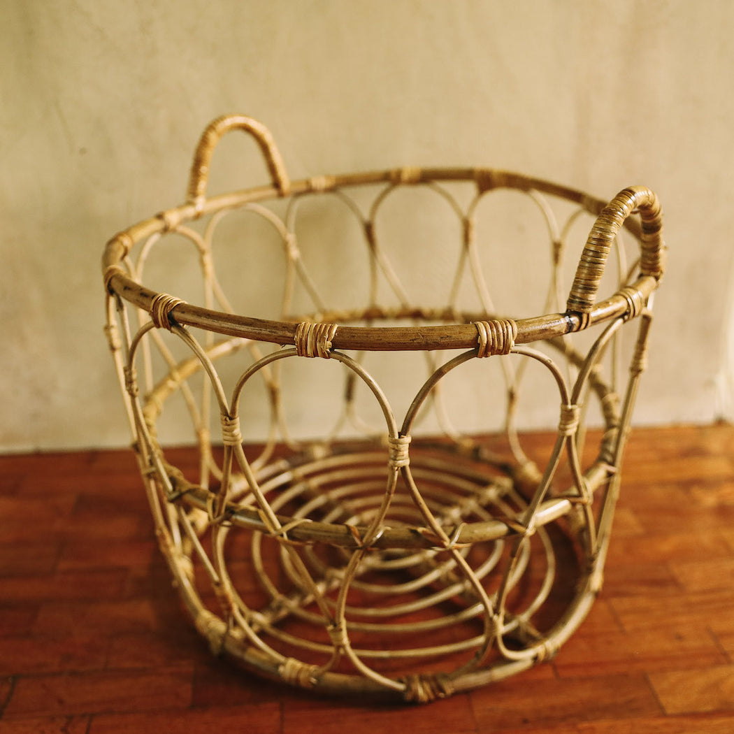 Alicia Woven Rattan Basket - Round