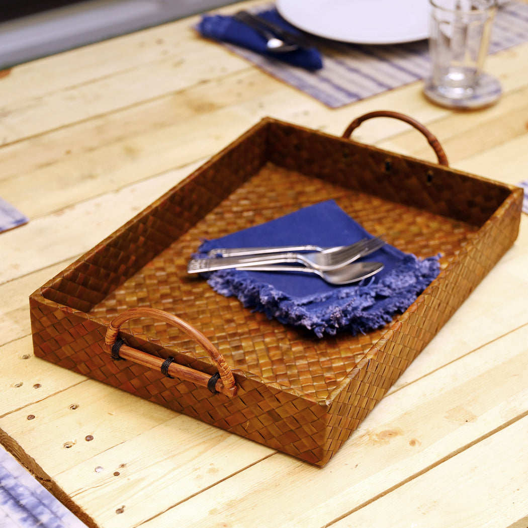 Our serving tray is the perfect size for setting the table for the family or serving favorite dishes for everyone to enjoy. Dining accessory you can use both indoors and outdoors lovingly made in the Philippines. Available online.